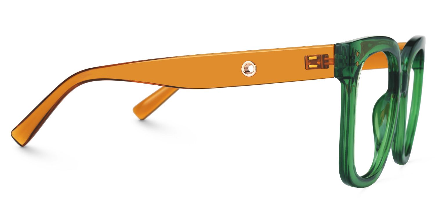 TR90 Ebony Eyeglasses, Ebony Square Glasses -Zeelool Glasses2