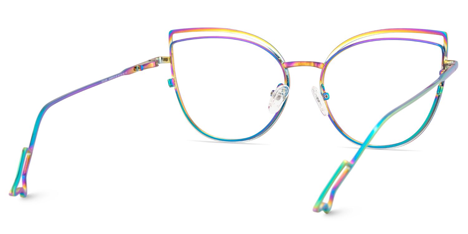 Spivey Cateye Metal Full Frame Eyeglasses | ZEELOOL UK5