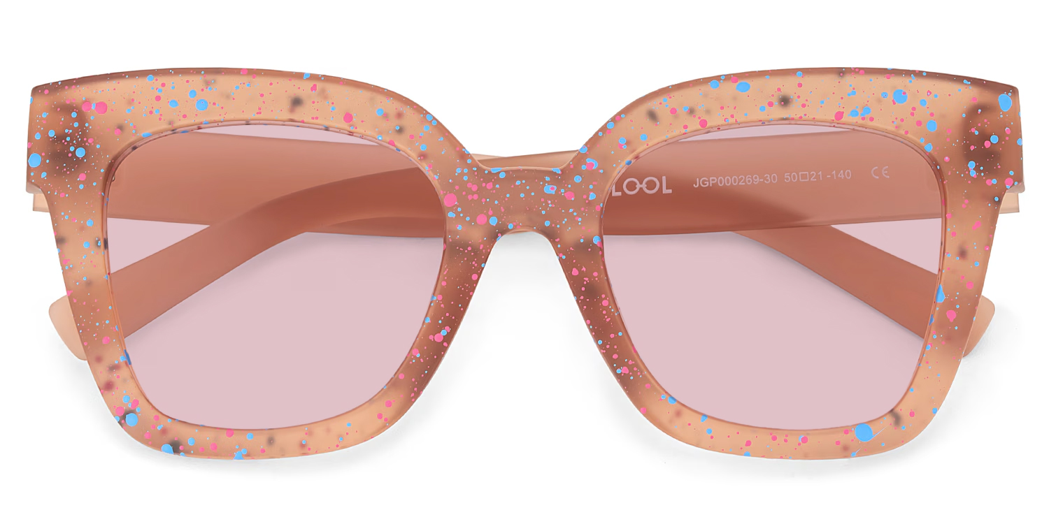 ZEELOOL Malcolm Square Matte Brown Sunglasses