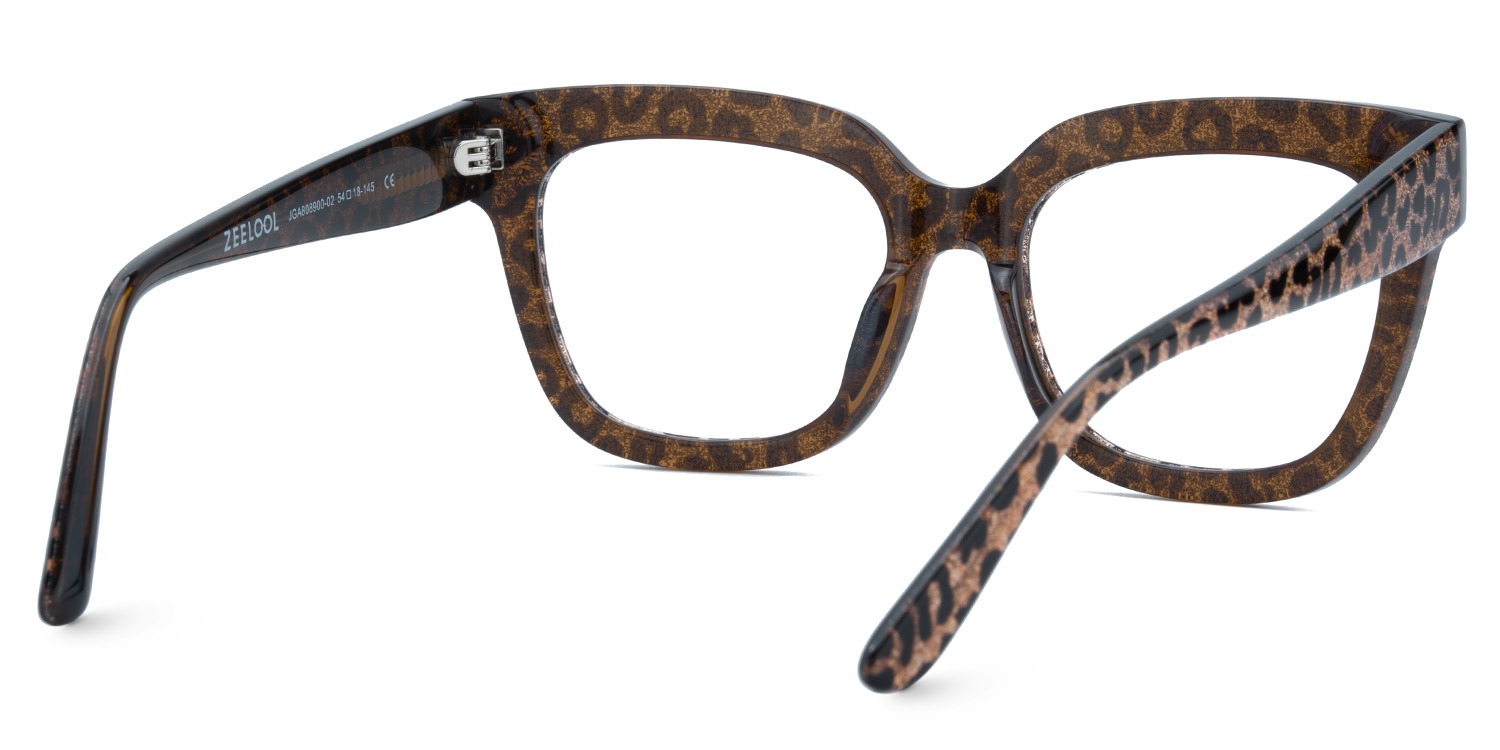 Yaniska Square Leopard Glasses3