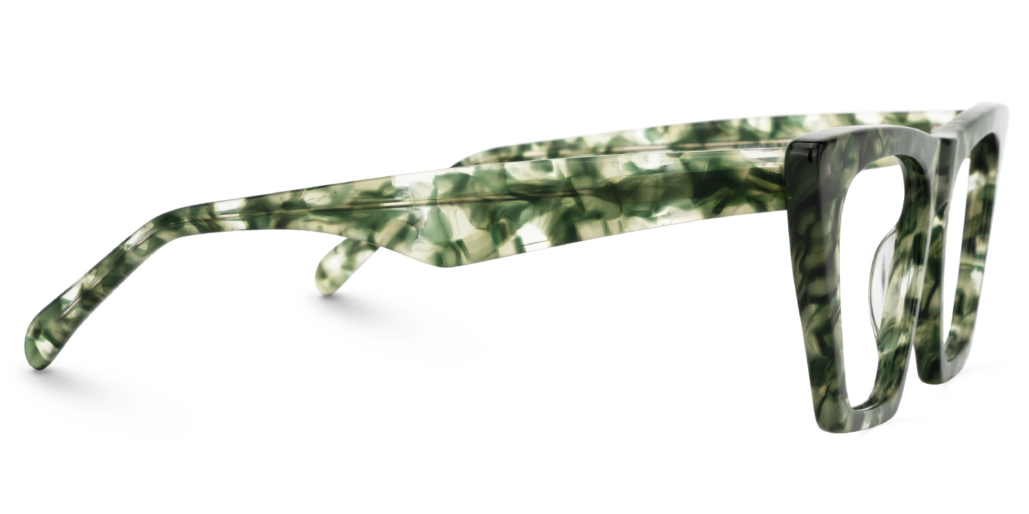 Cecile Cat Eye Green-Floral Glasses | ZEELOOL UK2