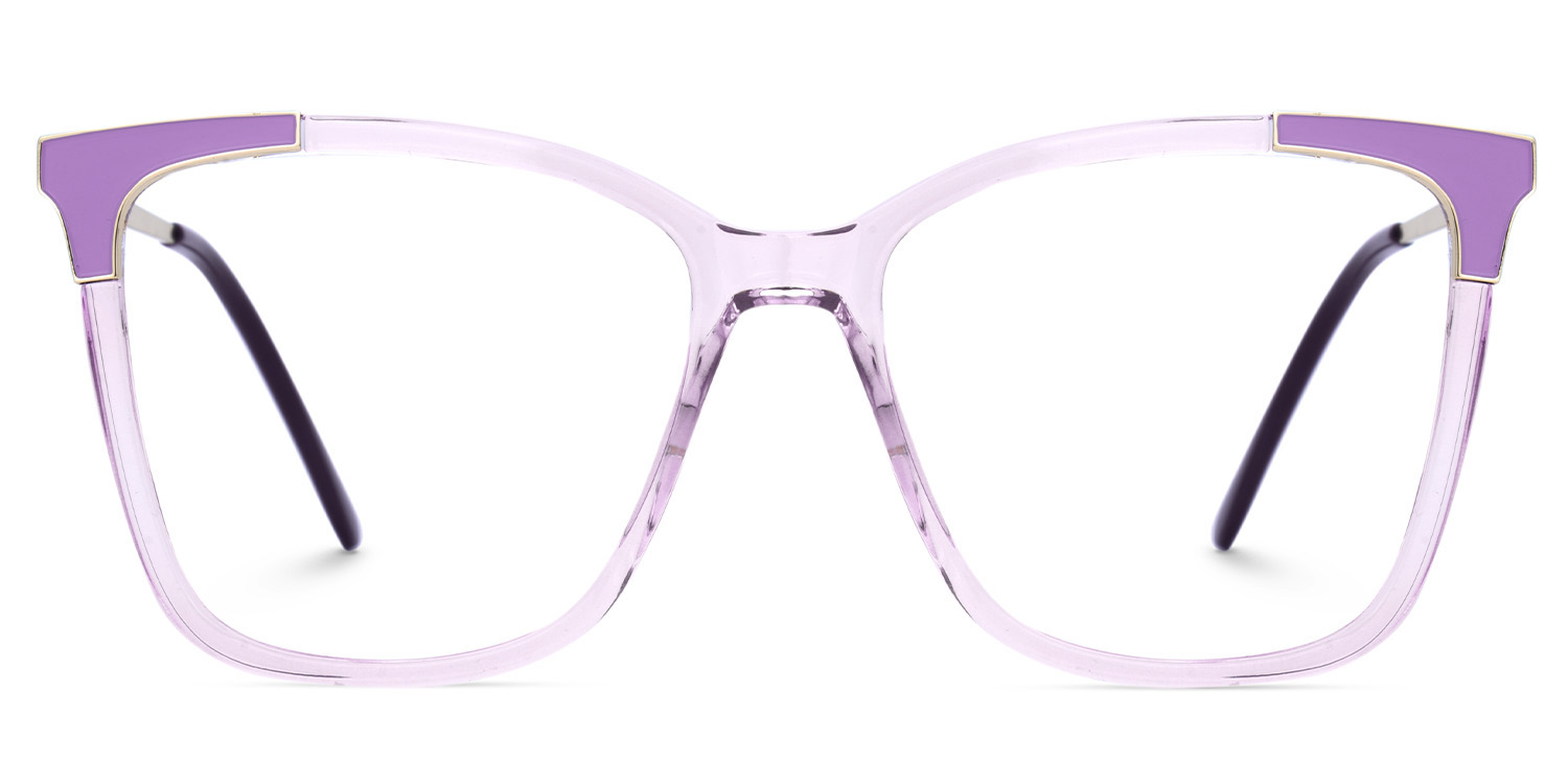 Purple Square Frame Glasses1