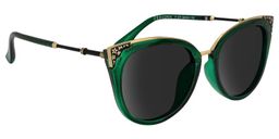 Dalton Cat Eye Dark Green Sunglasses2