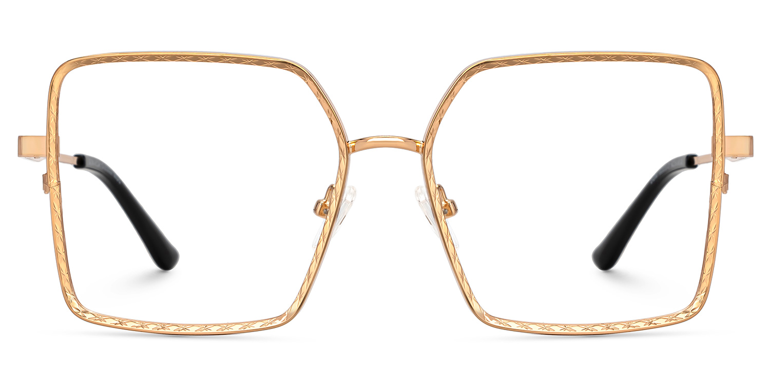 Toure Square Gold Glasses2