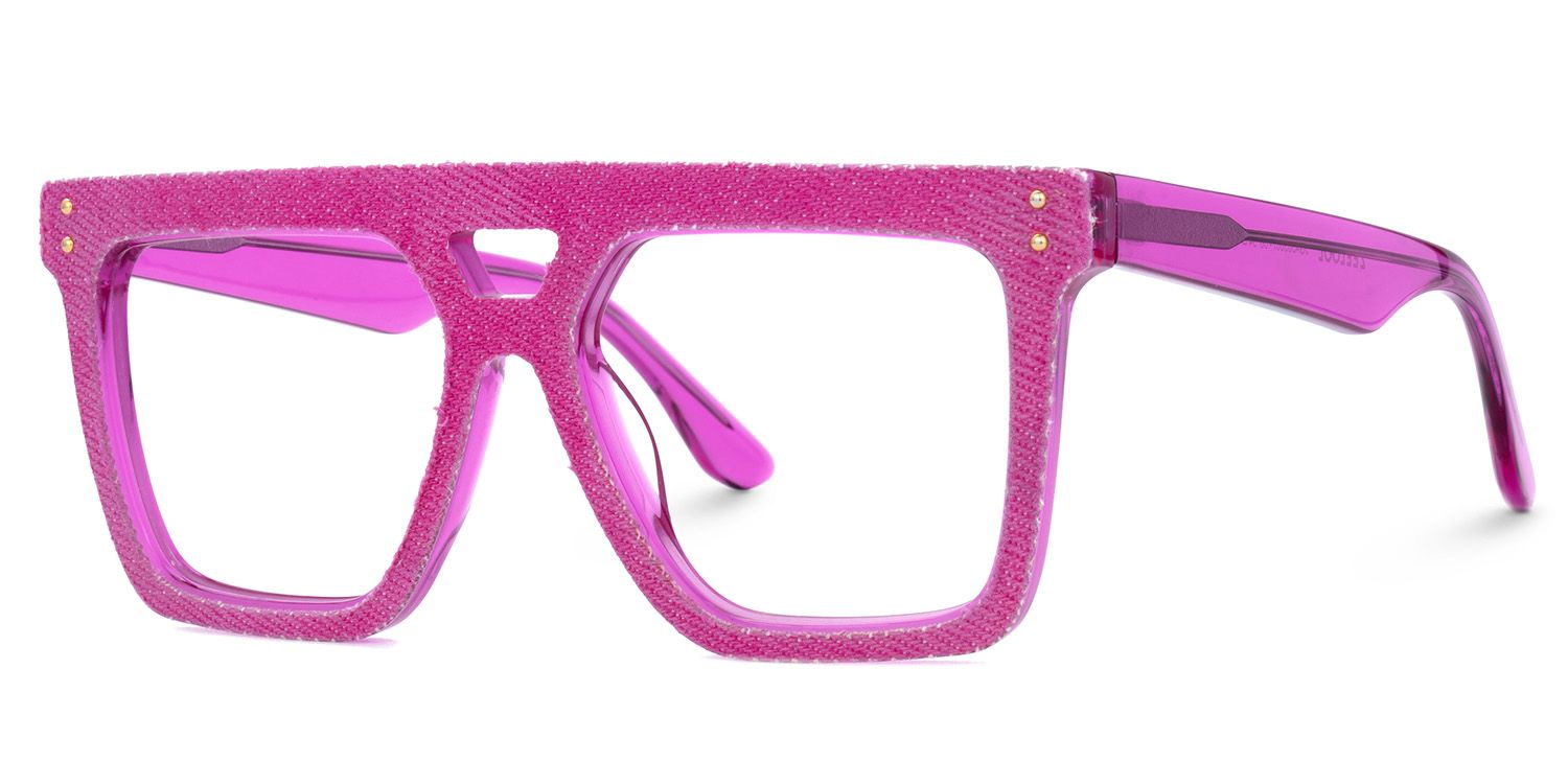 Rubin Hot Pink Denim Eyeglasses | ZEELOOL UK1