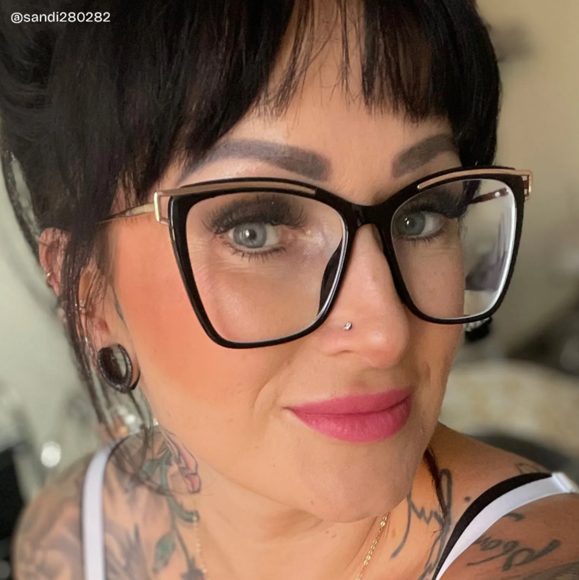 Krystle Square Black Eyeglasses and Glasses Frames8