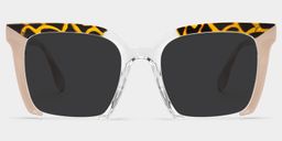 Misty Pink Square Sunglasses0
