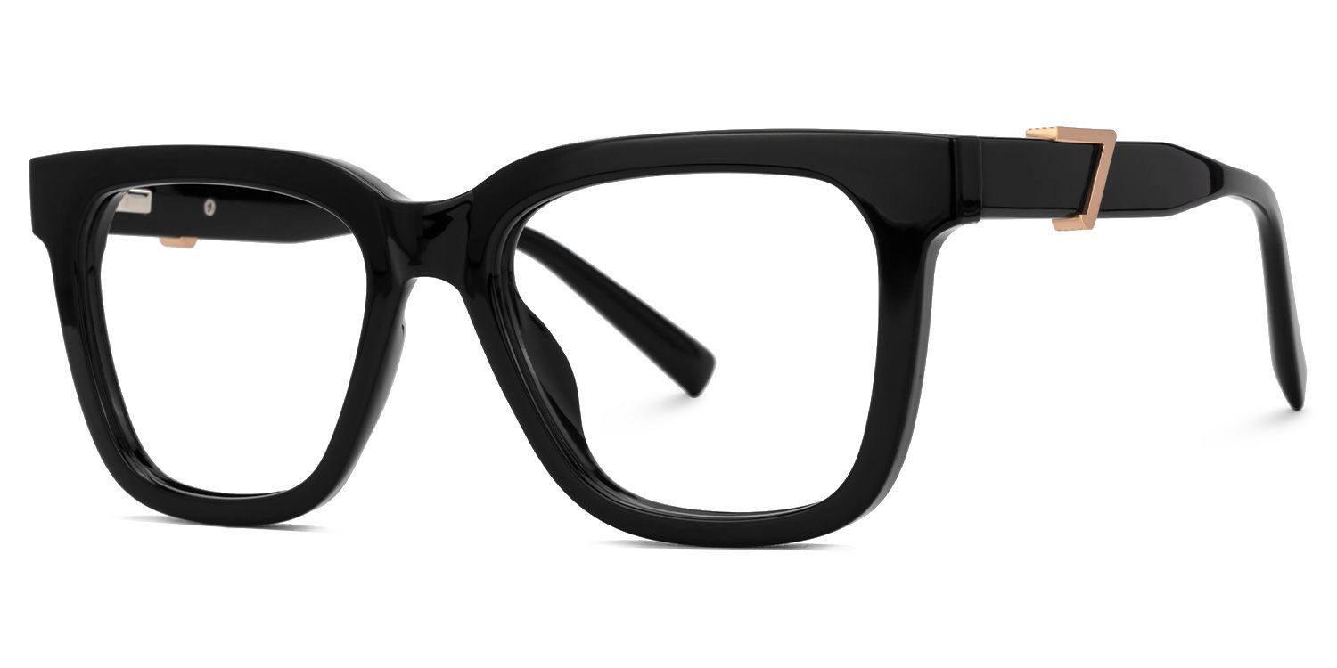 Black TR90 Square Eyeglasses- Molleda1