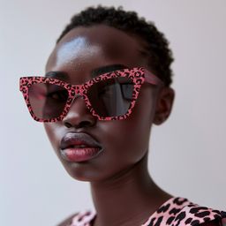 Ansyah Cateye Pink Leopard Glasses5