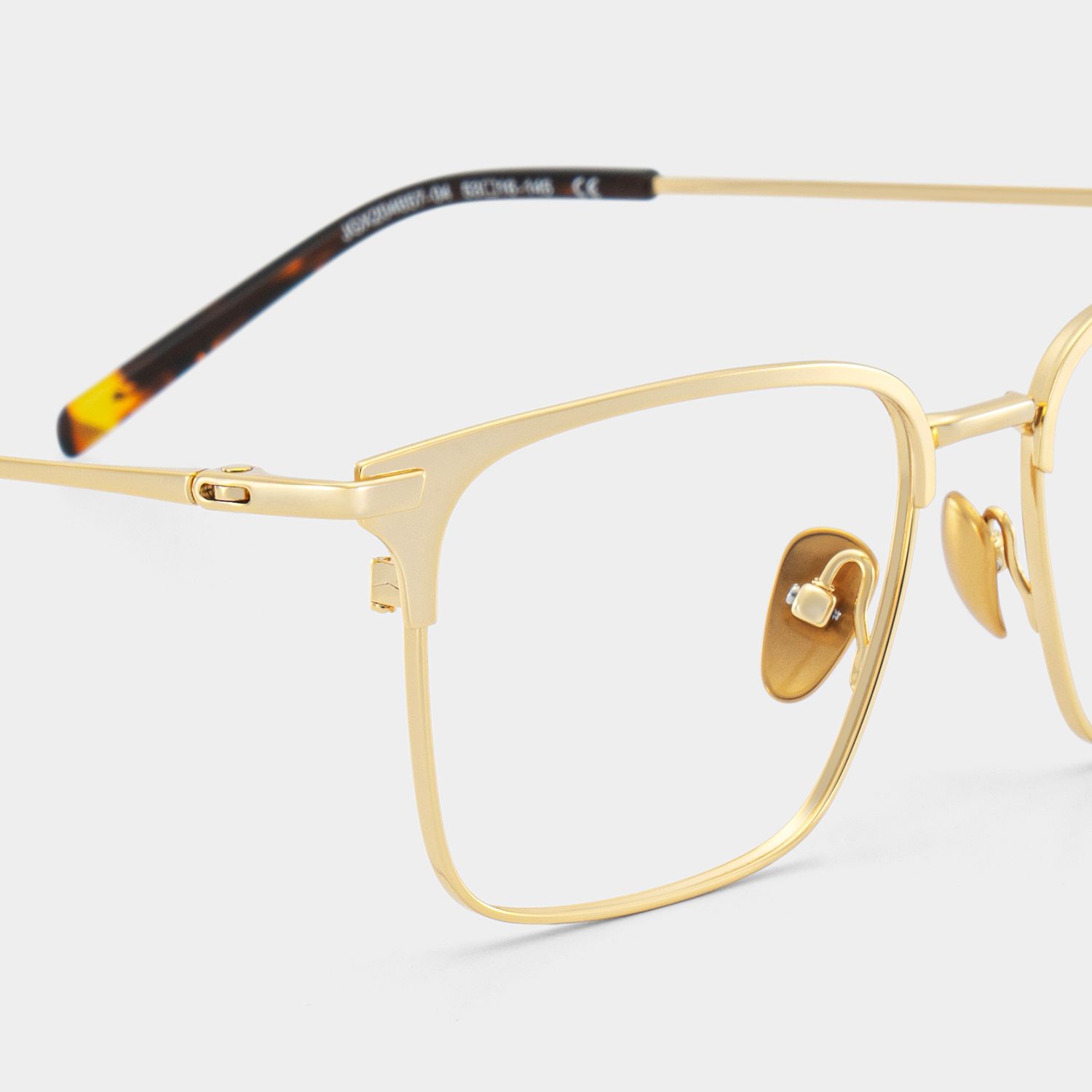 Maxwell Gold Browline Glasses with Titanium Frames for Bussiness | ZEELOOL UK4
