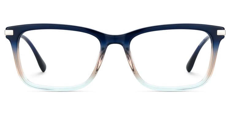 Zane Rectangle Blue Glasses