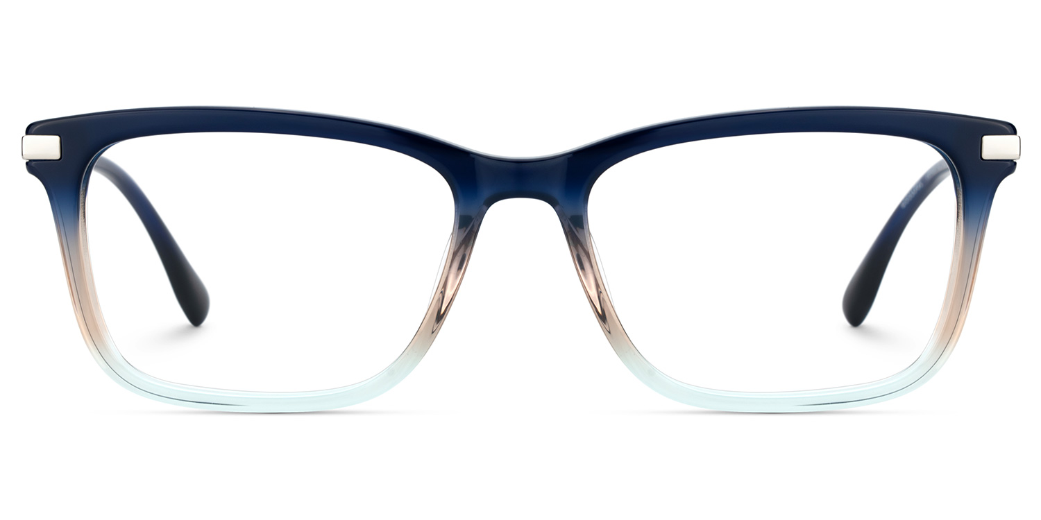 Zane Rectangle Blue Glasses0
