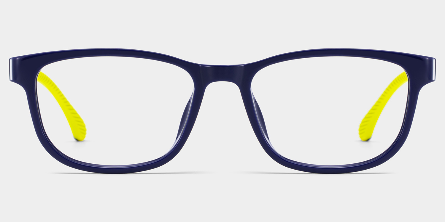 Robin Rectangle Black Yellow Frame Eyeglasses for Pre-tweens0