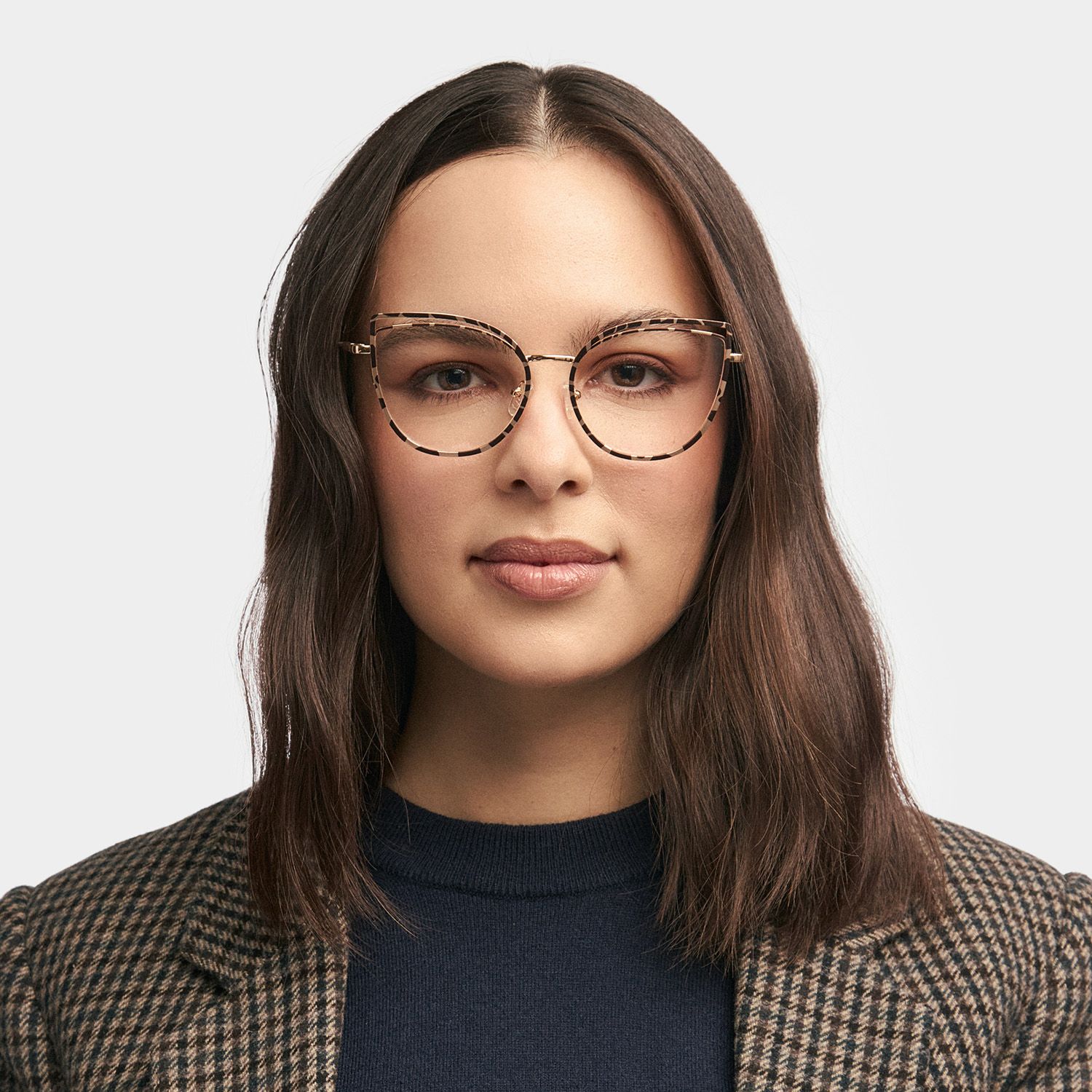 Spivey Cateye Metal Full Frame Eyeglasses | ZEELOOL UK0
