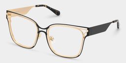 Dacarine Square Black Gold Glasses3