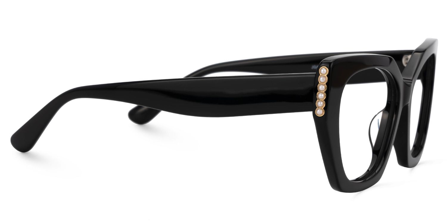 Tillman Acetate Geometric Black Frame Glasses | ZEELOOL UK2