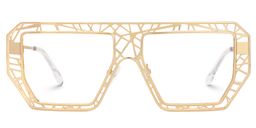 Blake Geometric Gold Glasses0