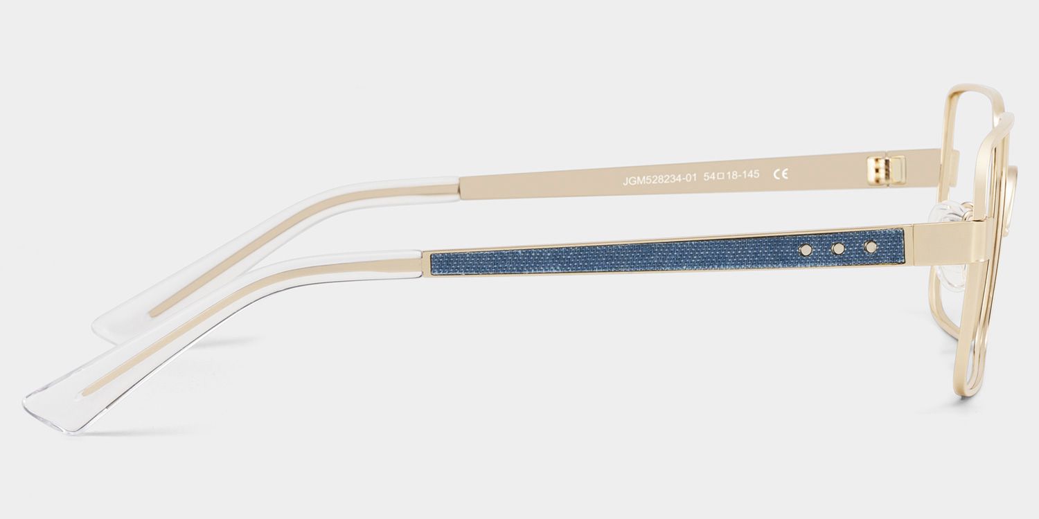 Gavin Eyeglasses in Rectangle Gold Frame | ZEELOOL UK4