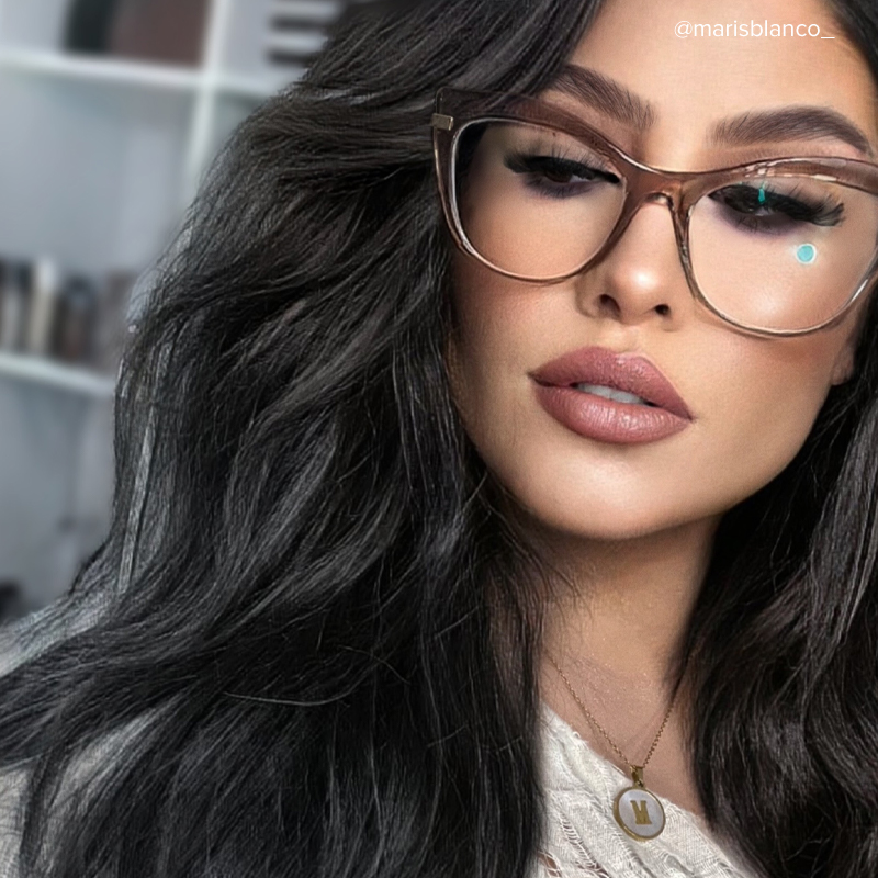 Indira Cat Eye Beige Glasses5
