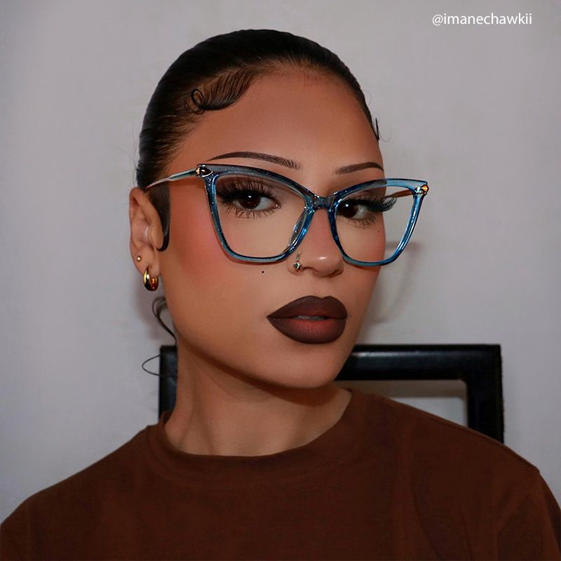 Hilary Butterfly Blue Glasses | Zeelool Glasses9