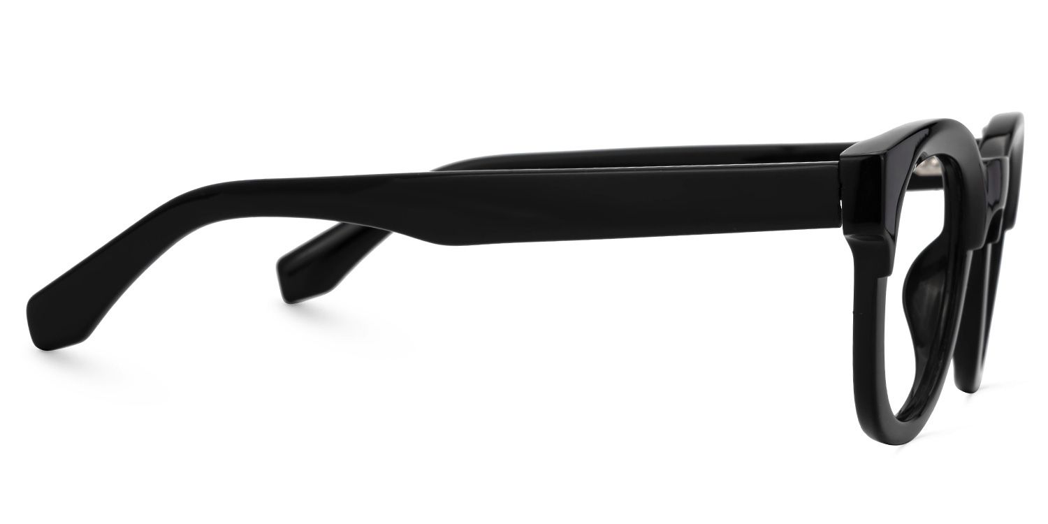 Affordable Black Frame Foraker Round Glasses | ZEELOOL UK2