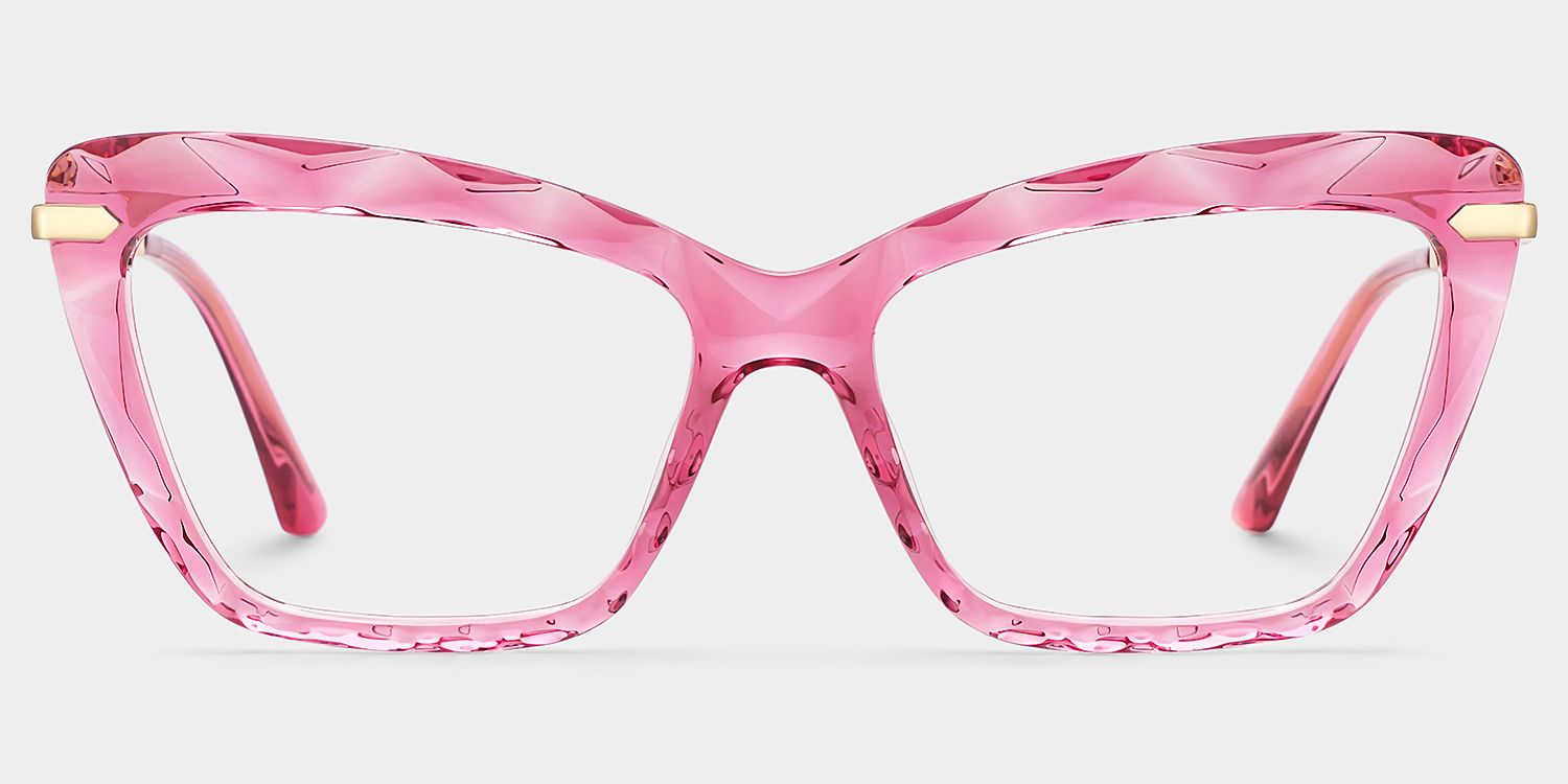 Juliet Pink Cat-eye Frame Glasses for Women | ZEELOOL UK0