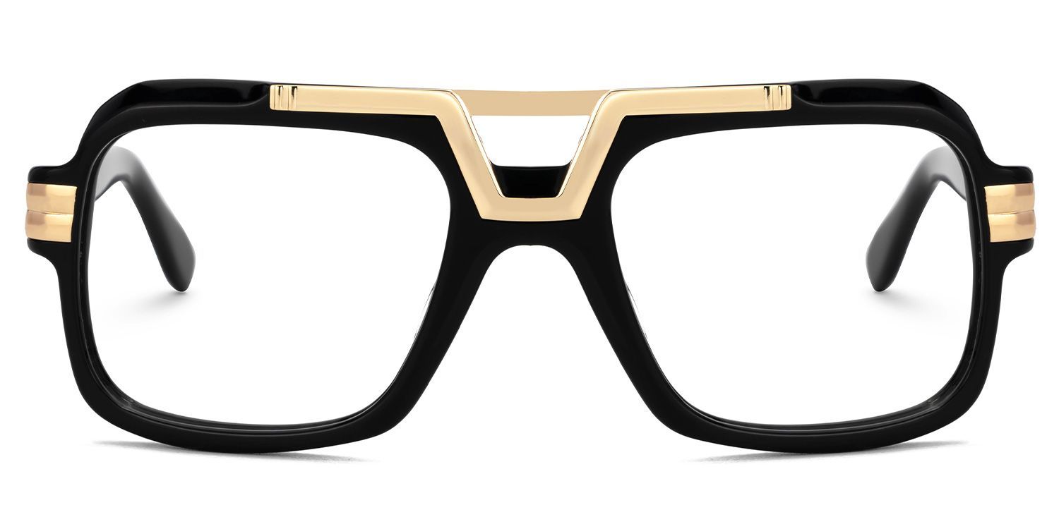 Croswell Acetate Aviator Black Frame Glasses | Zeelool
