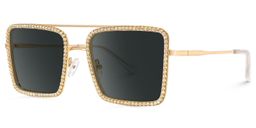 Diva Square Gold Glasses1