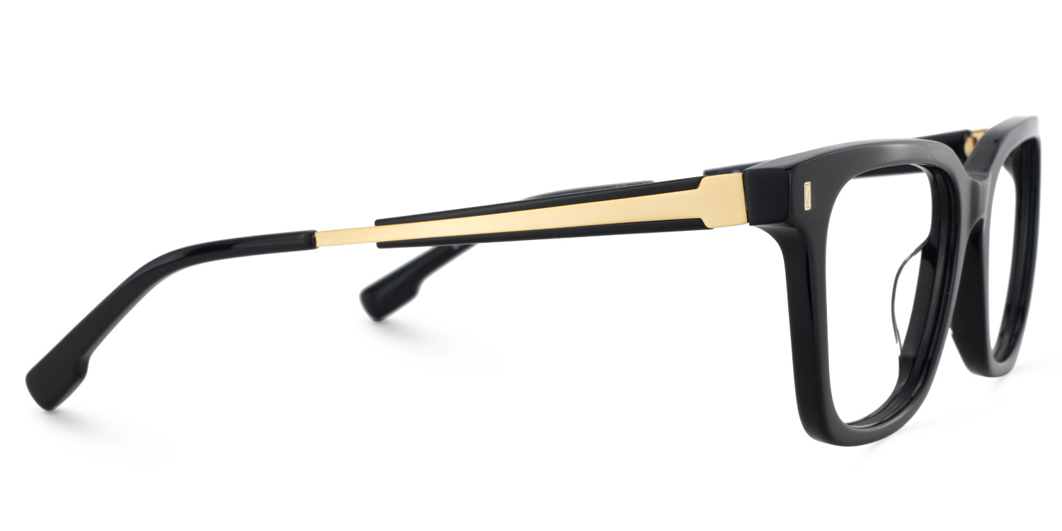 Charlton Rectangle Black Glasses4