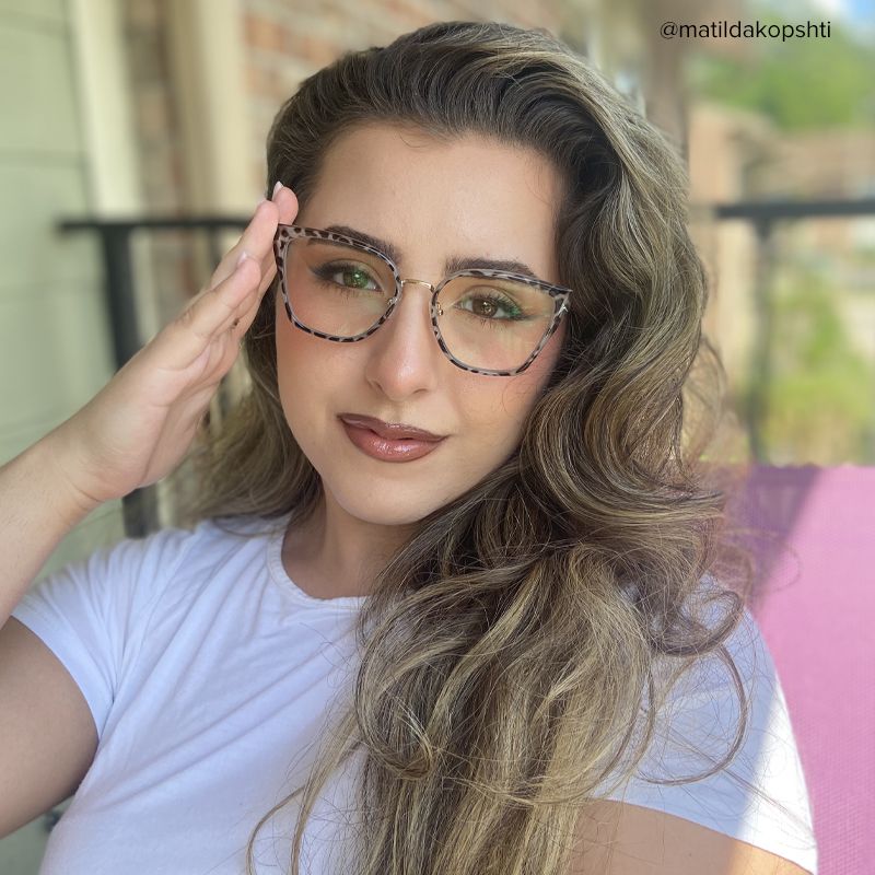 Martine Square Tortoise Glasses | ZEELOOL UK4