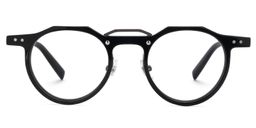 Jerria Round Black Glasses0