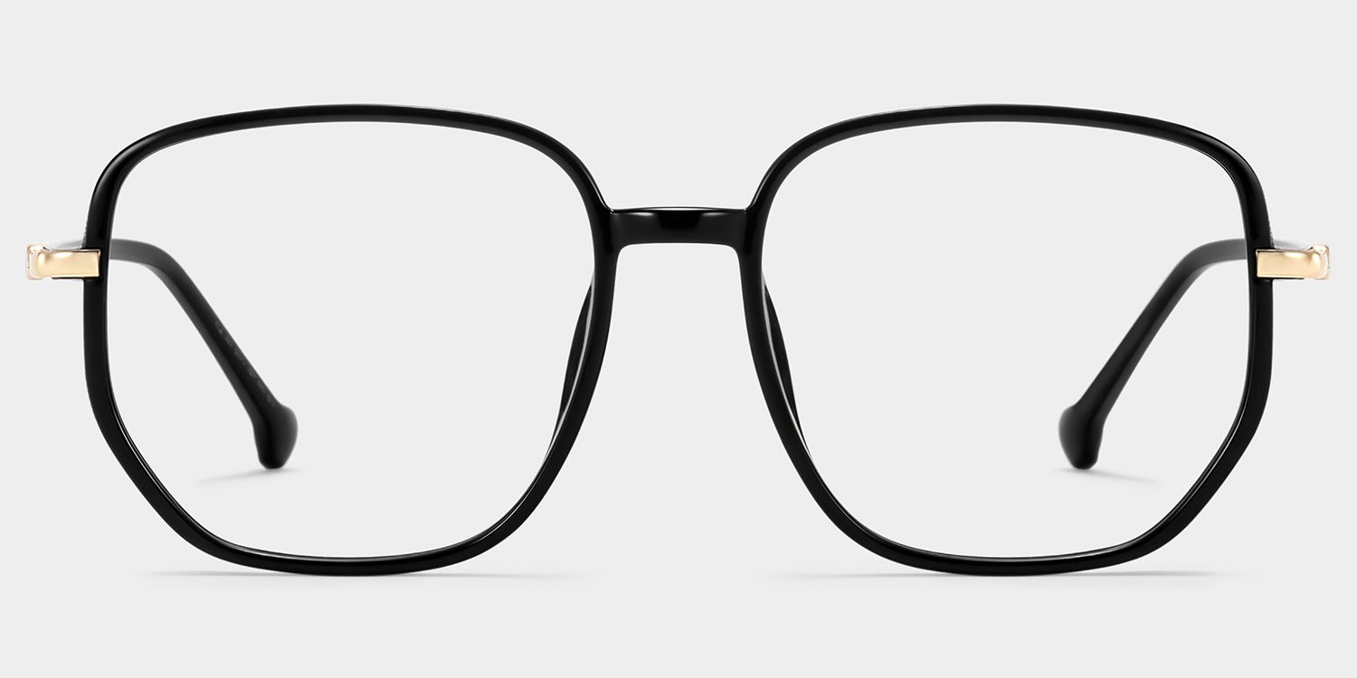 Joana Geometric Black Glasses0
