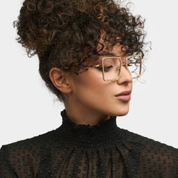 Diva Square Gold Glasses1