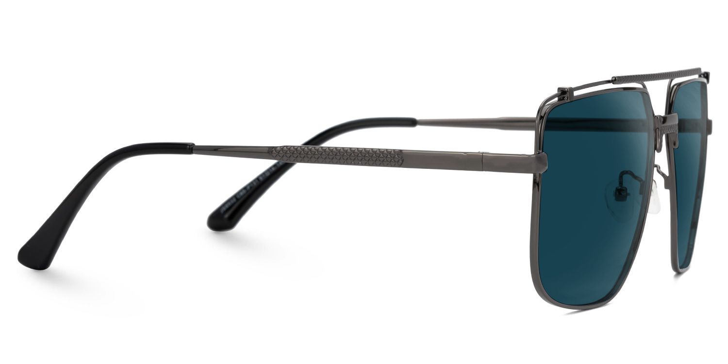 Arellano Metal Matte Gray Frame Sunglasses with Aviator Shape | ZEELOOL UK3