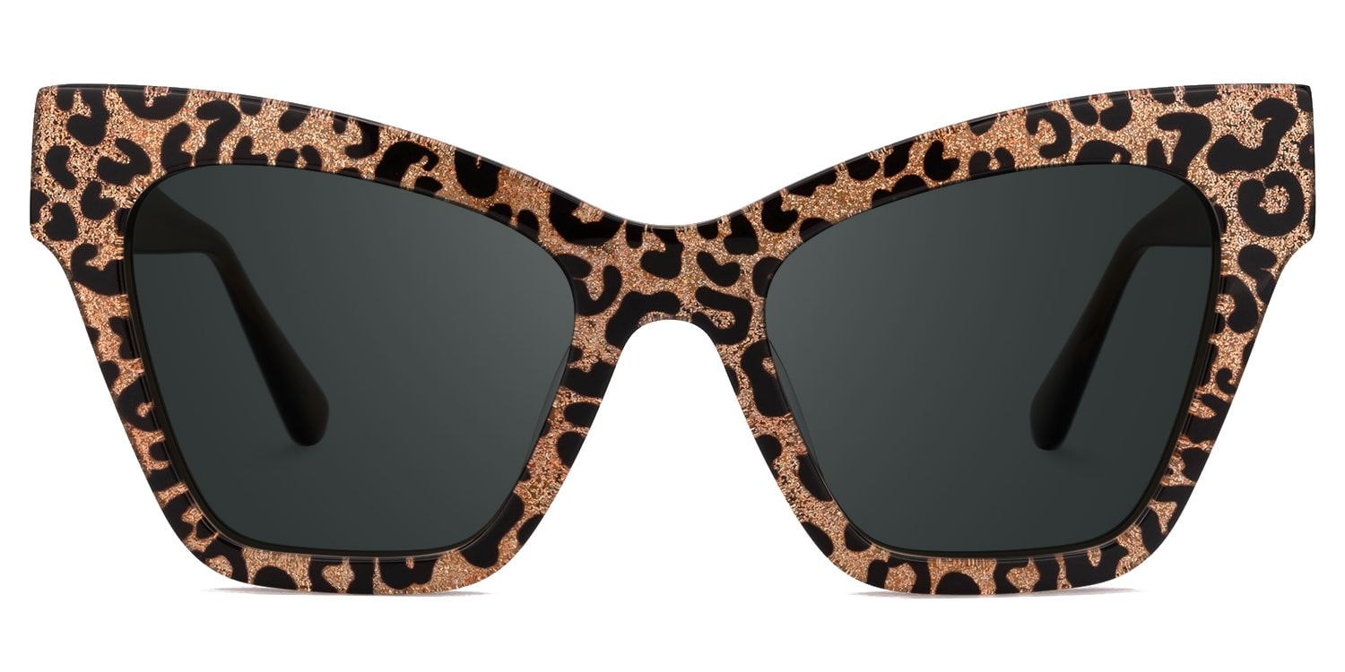 Ansyah Cat Eye Sunglasses with Acetate Leopard Frames | ZEELOOL CA2
