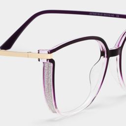 Rodz Purple Clear Square Glasses4