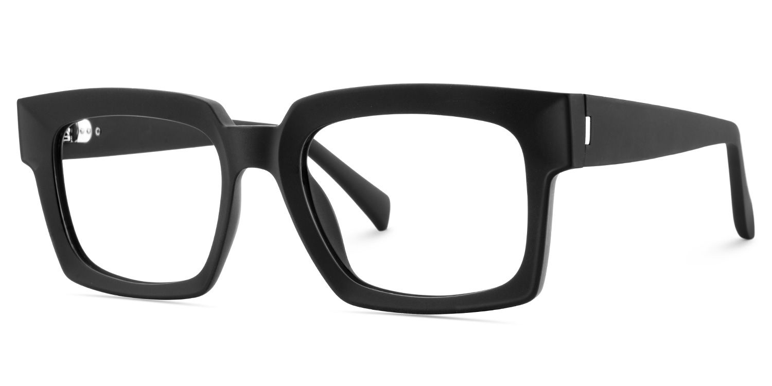 Amadeo TR90 Rectangle Black Frame Glasses | ZEELOOL UK3