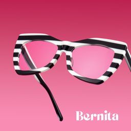 Bernita Geometric Black-White Glasses0