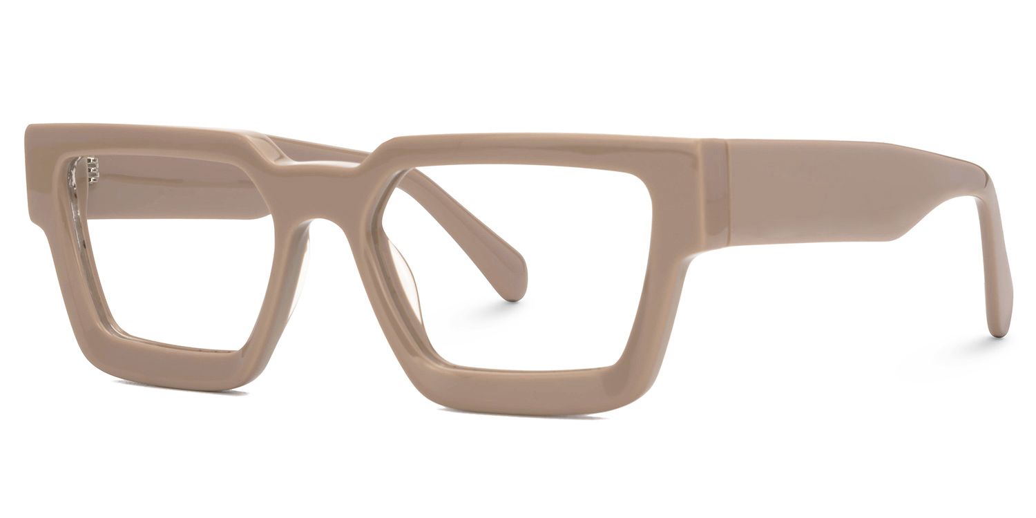 Gabriela Acetate Rectangle Brown Frame Glasses | ZEELOOL UK1