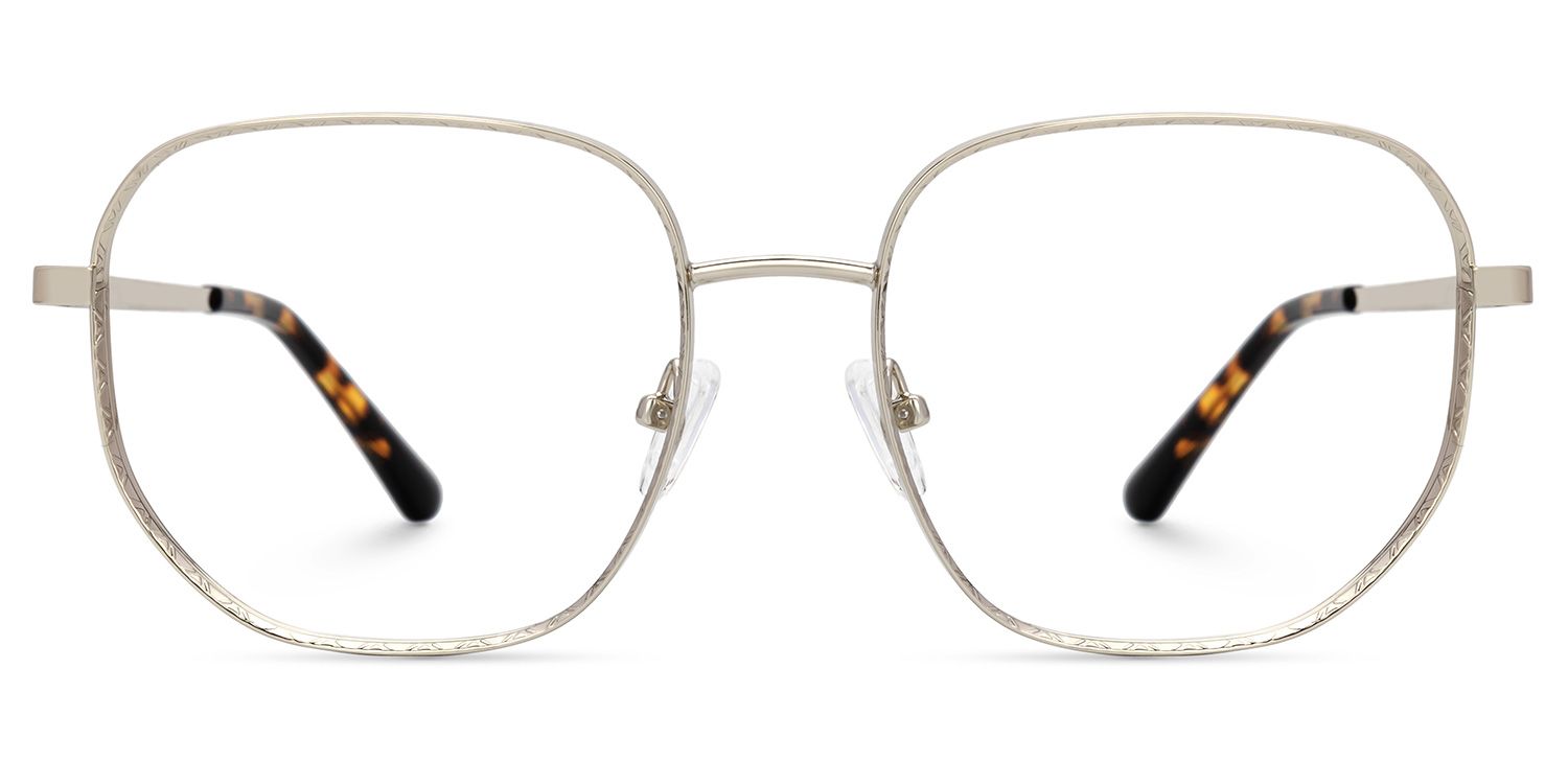 Steeve Metal Square Silver Frame Glasses | ZEELOOL UK0