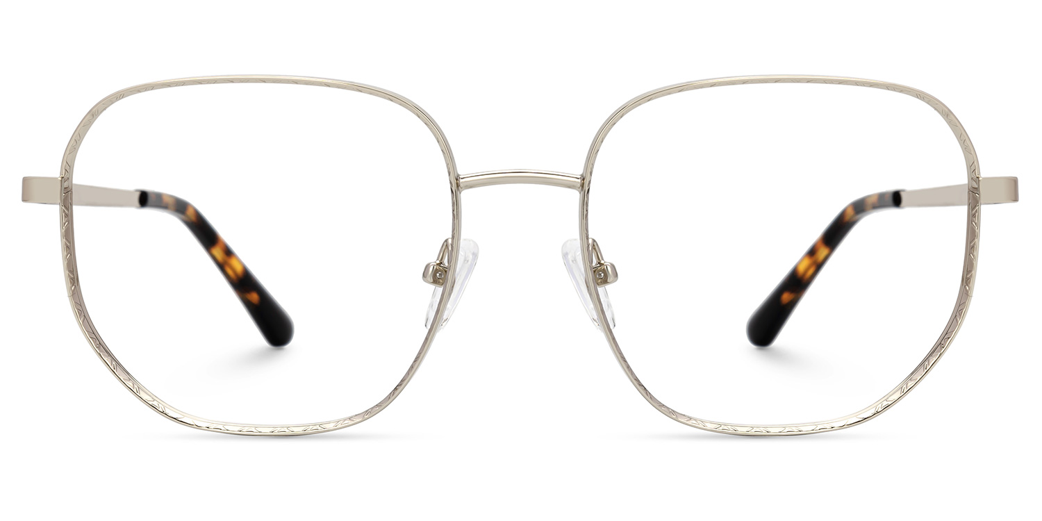 Steeve Metal Square Silver Frame Glasses | ZEELOOL UK0