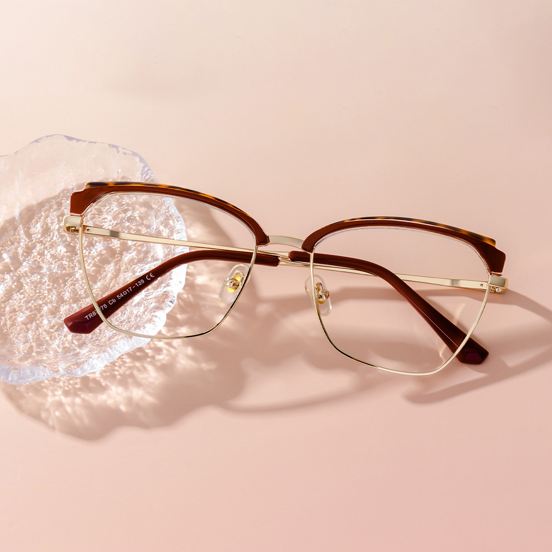 Phoebe Browline Red Glasses0