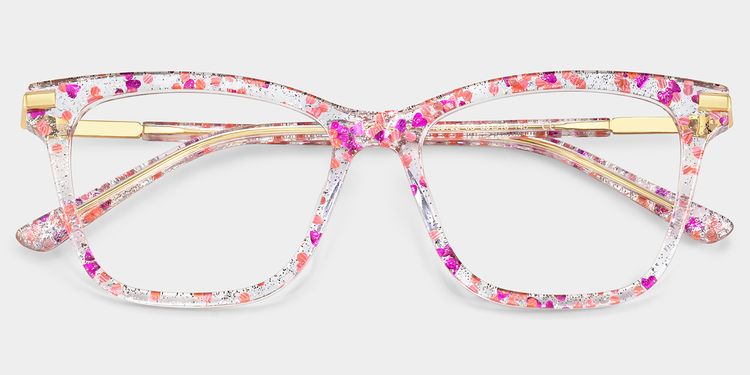 Eliot Rectangle Pink Glasses