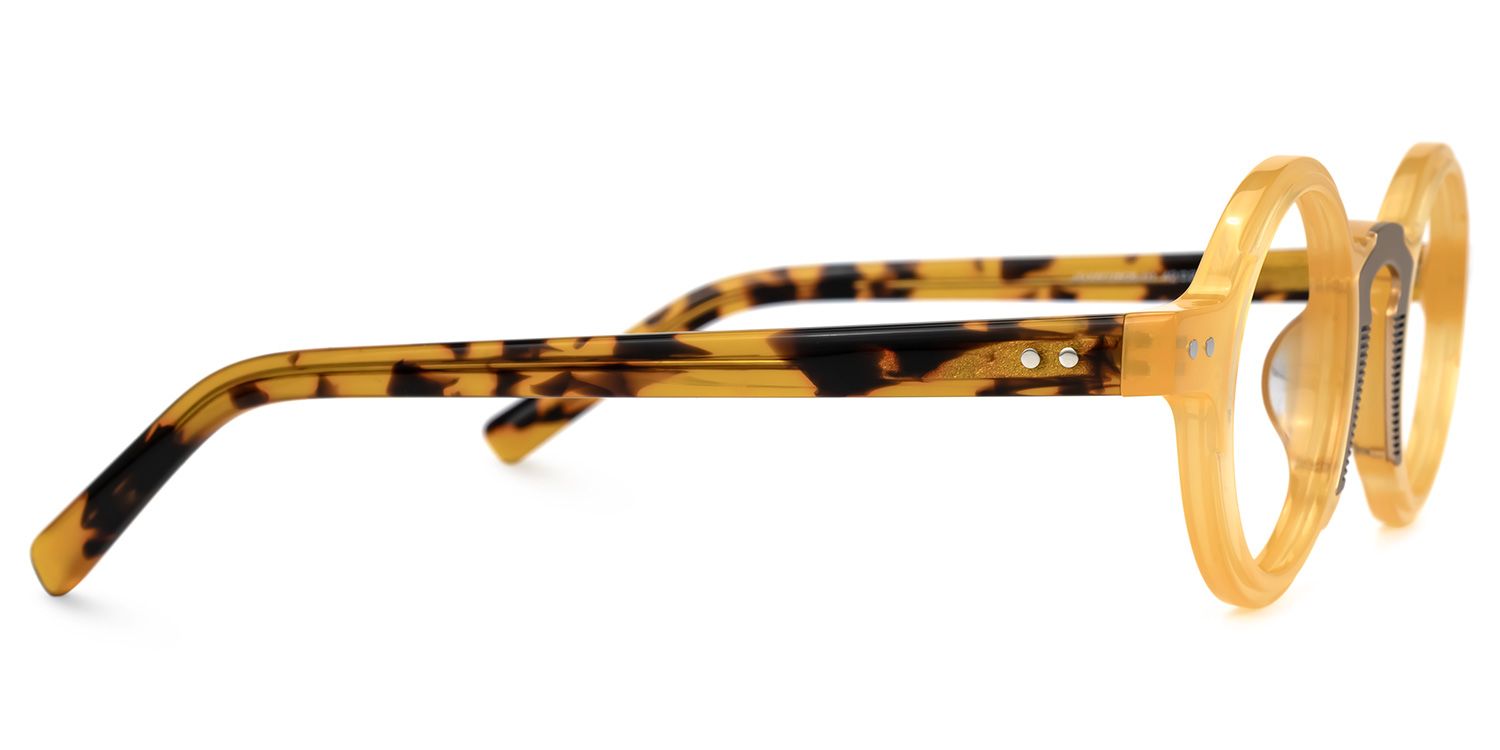 Danyelle Round Yellow Glasses2