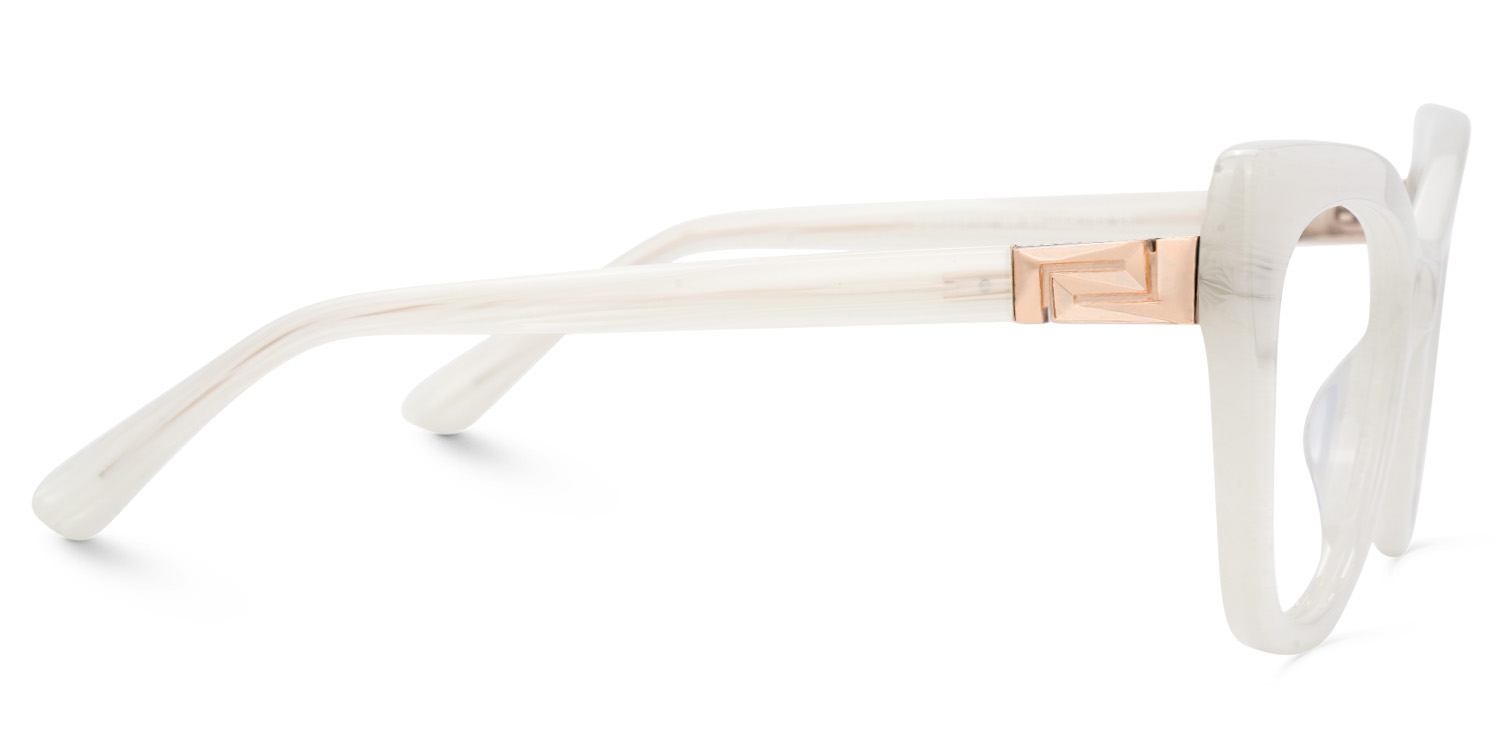 Vela Cateye White Designer Glasses on Sale | ZEELOOL UK2