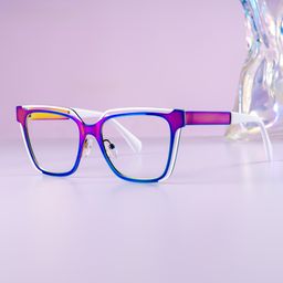 Diorney Rectangle Iridescent Glasses0