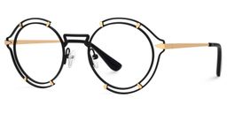 Frazer Round Black Glasses1