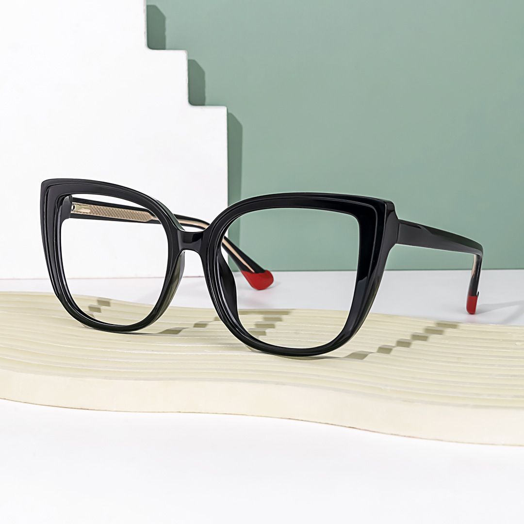 Fenn Cateye Black Glasses5