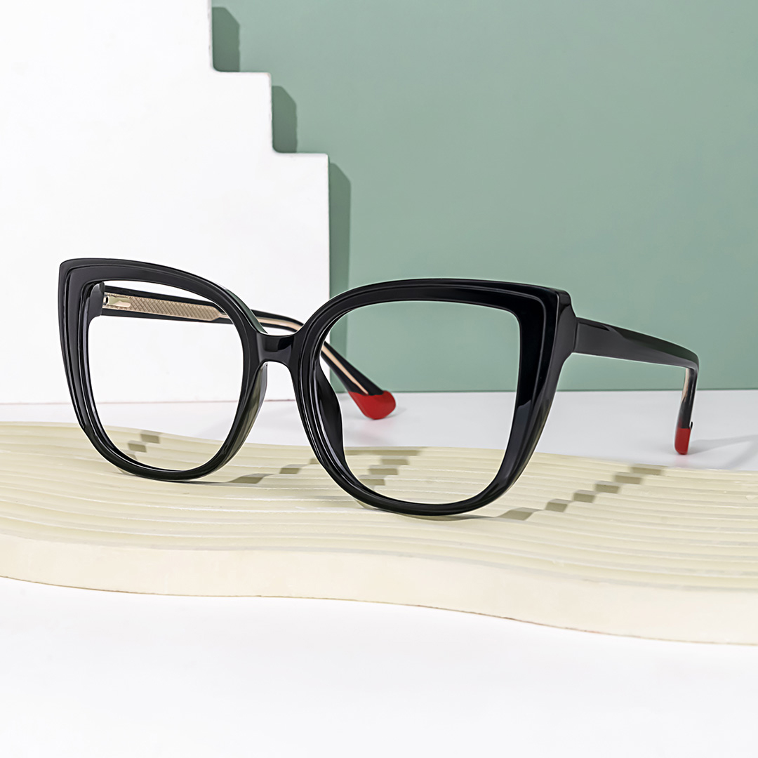 ZEELOOL Fenn Cateye Black Glasses