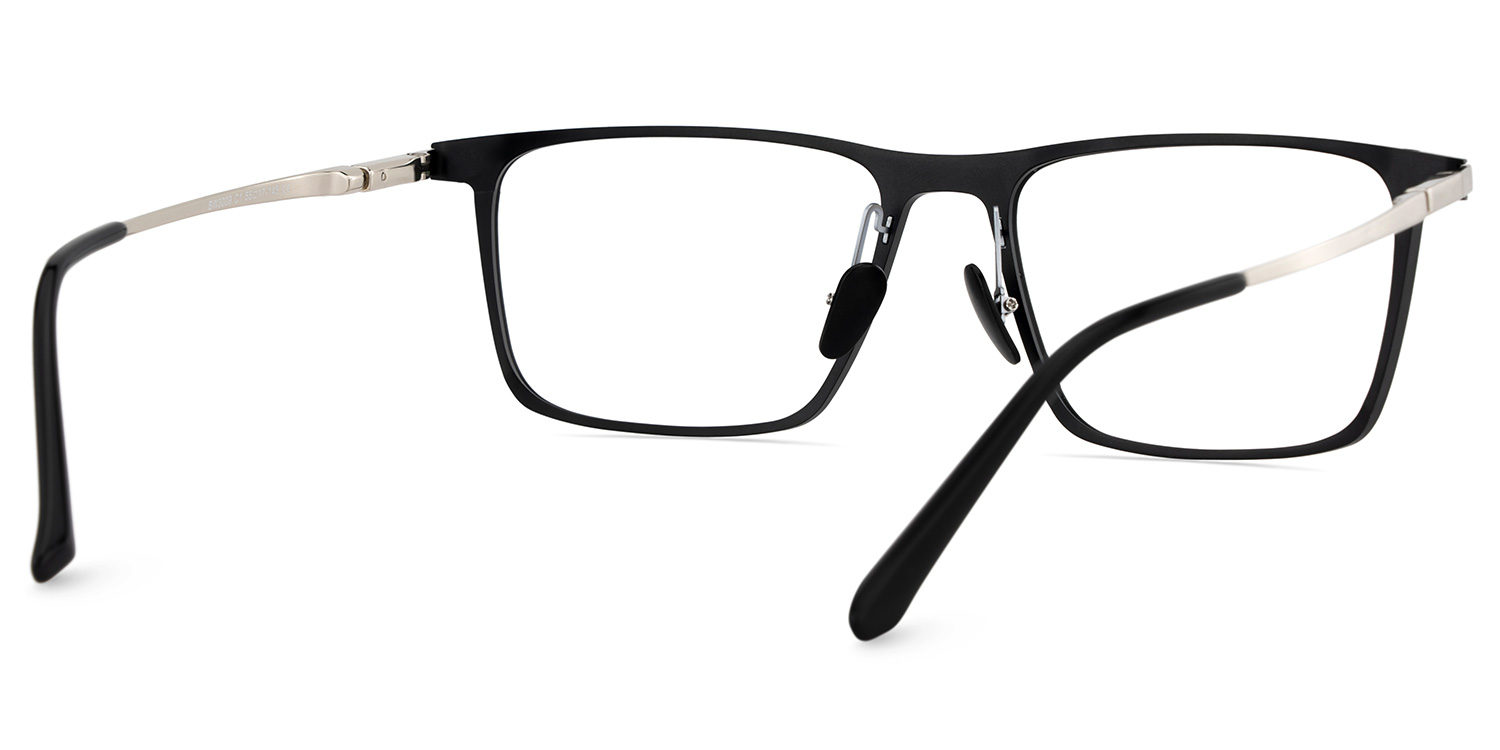 Lincoln Rectangle Black Glasses5